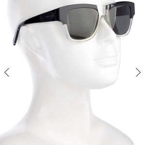 Saint Laurent Black and Clear Sunglasses
